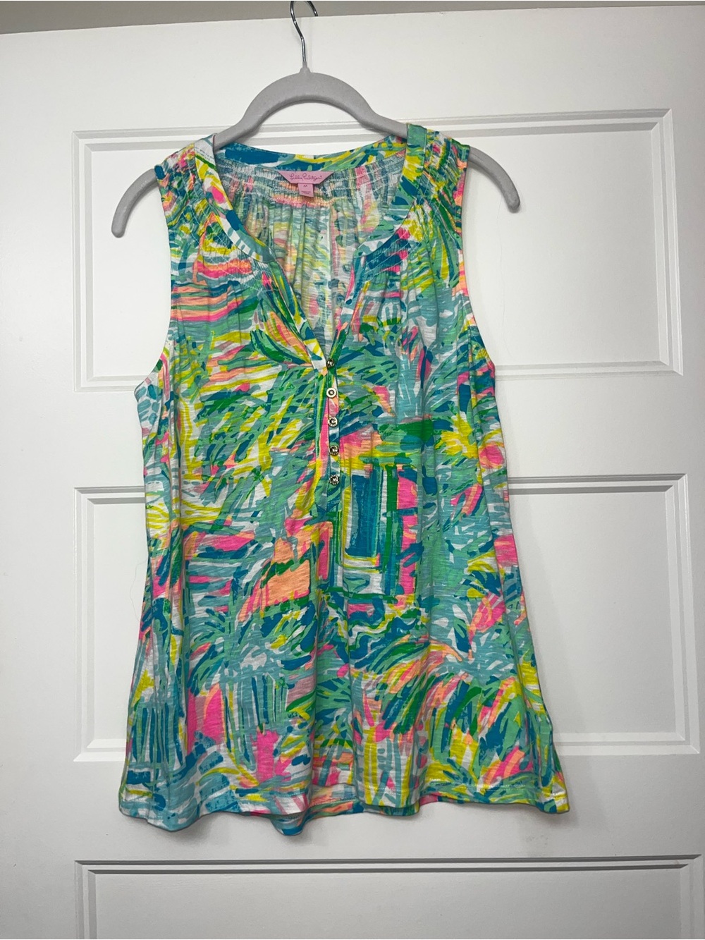 Lilly Pulitzer Multicolor Abstract Print Sleeveless Tank